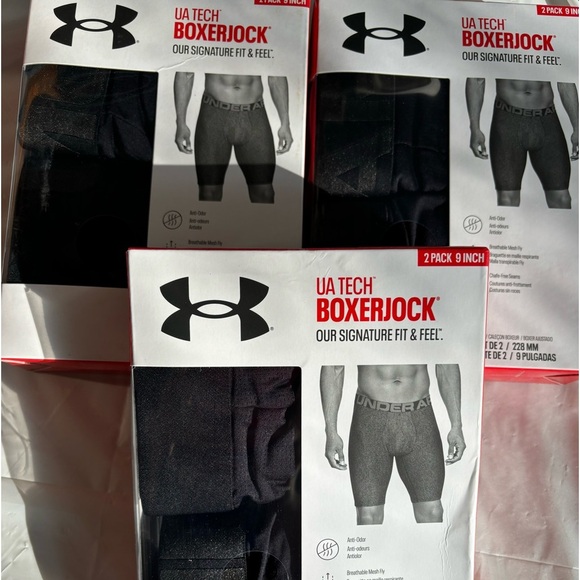 Under Armour UA Tech BOXERJOCK Boxer 9"  Underwear bundled 3 pack (6) total X/S - Picture 1 of 5